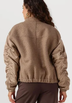 taupe nukus jack baltimore jacket satin