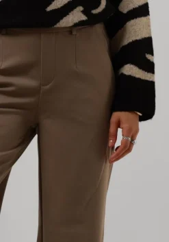 taupe object wijde broek objlisa wide pant