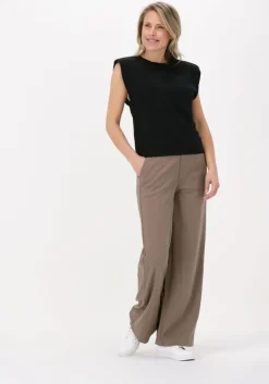 taupe object wijde broek objlisa wide pant