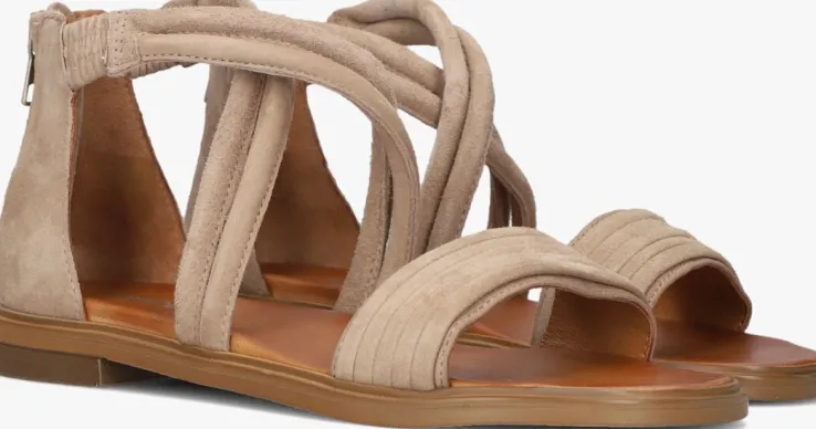 taupe omoda platte sandalen m05062