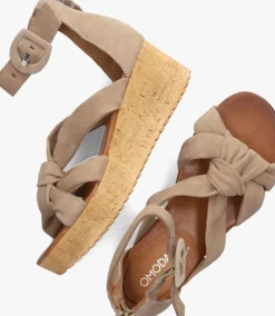 taupe omoda sandalen 722028