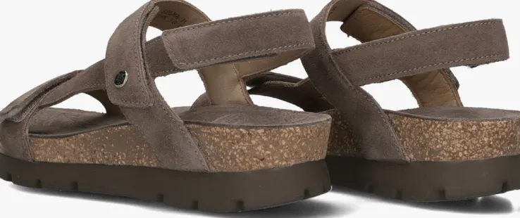 taupe panama jack platte sandalen selma