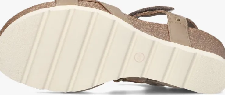 taupe panama jack sandalen met hak julia