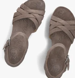 taupe panama jack sandalen met hak vera