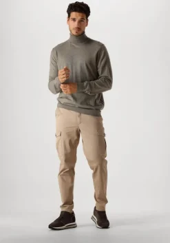 taupe profuomo coltrui pullover roll neck