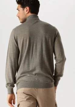 taupe profuomo coltrui pullover roll neck