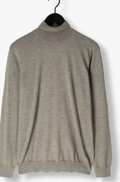 taupe profuomo coltrui pullover roll neck