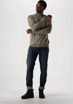 taupe profuomo coltrui pullover roll neck