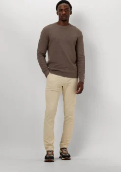 taupe profuomo trui pullover crew neck