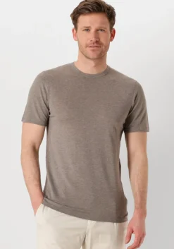 taupe profuomo t-shirt t-shirt crew neck ss