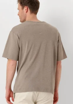 taupe profuomo t-shirt t-shirt crewneck oversized ss