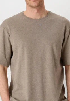 taupe profuomo t-shirt t-shirt crewneck oversized ss