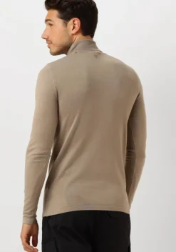 taupe pure path coltrui essential knit turtleneck sweater