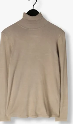 taupe pure path coltrui essential knit turtleneck sweater