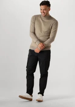 taupe pure path coltrui essential knit mockneck sweater