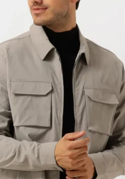 taupe pure path overshirt regular fit shirts over204