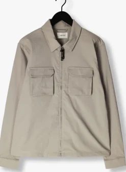 taupe pure path overshirt regular fit shirts over204