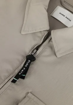 taupe pure path overshirt regular fit shirts over204