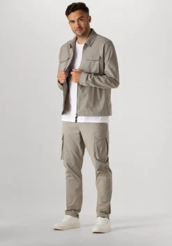 taupe pure path overshirt regular fit shirts over204