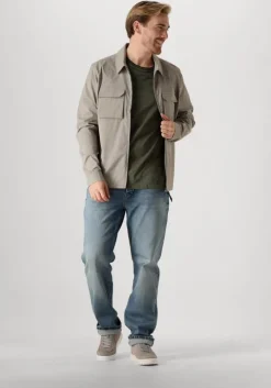 taupe pure path overshirt regular fit shirts over204