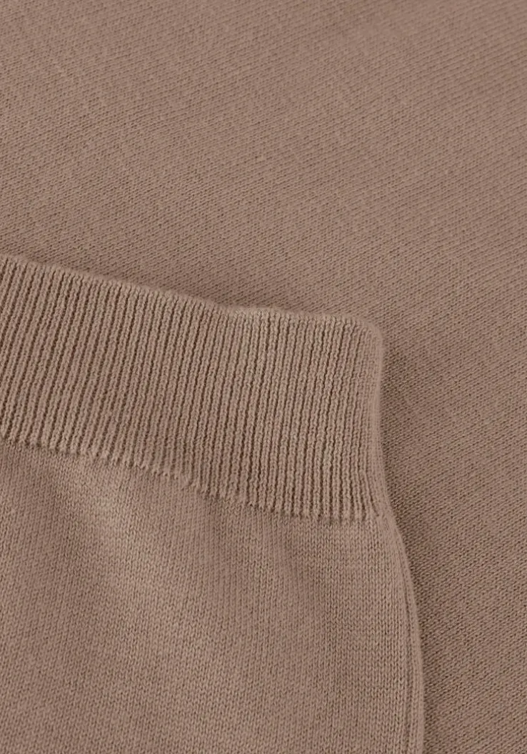 taupe pure path polo knit polo with chestprint