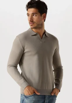taupe pure path polo regular fit knitwear polo808