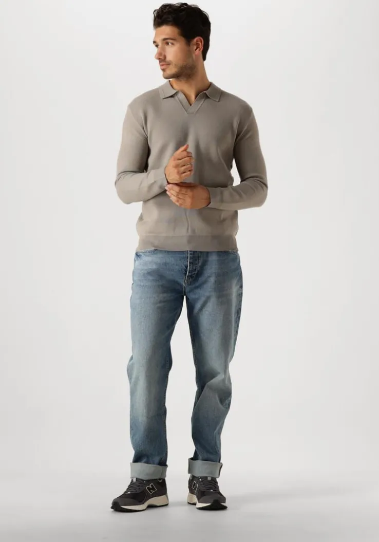 taupe pure path polo regular fit knitwear polo808