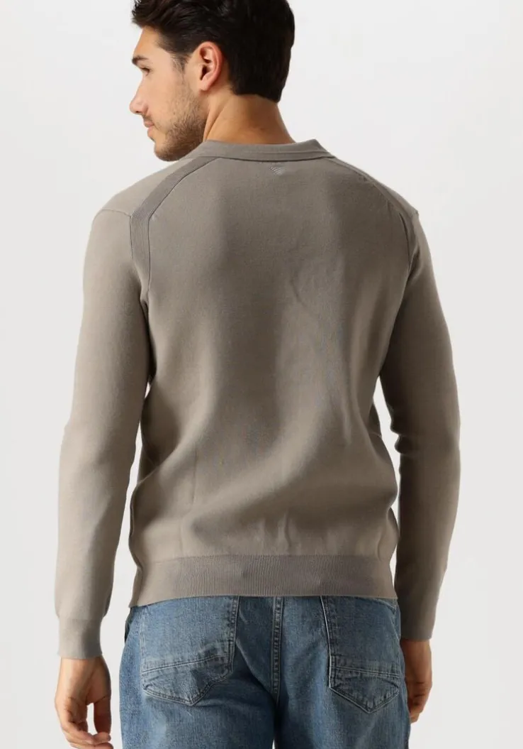 taupe pure path polo regular fit knitwear polo808