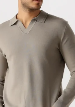 taupe pure path polo regular fit knitwear polo808