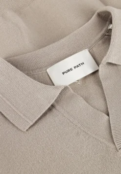taupe pure path polo regular fit knitwear polo808