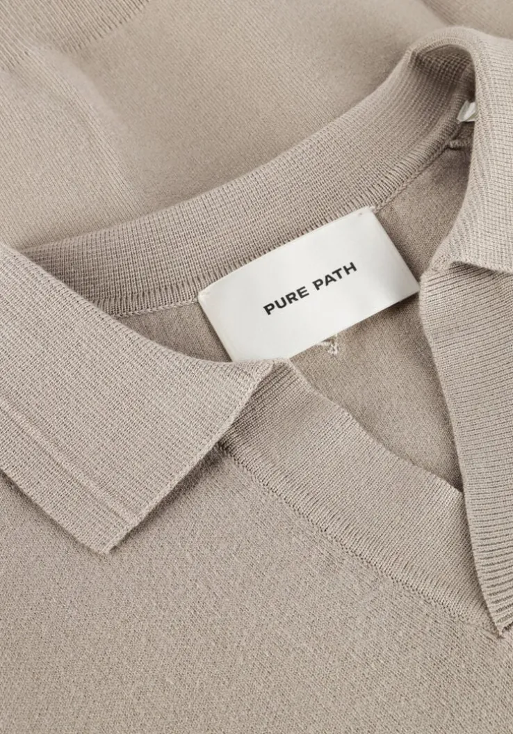 taupe pure path polo regular fit knitwear polo808