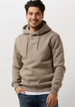 taupe pure path sweater essential logo hoodie