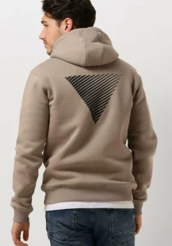 taupe pure path sweater essential logo hoodie