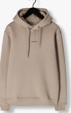 taupe pure path sweater essential logo hoodie