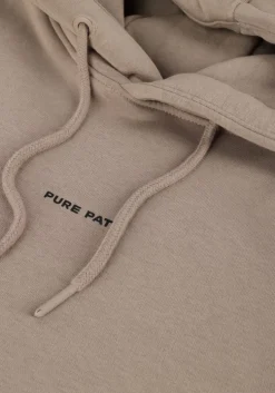 taupe pure path sweater essential logo hoodie