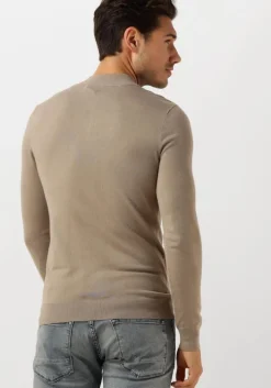 taupe pure path trui essential knitwear halfzip sweater