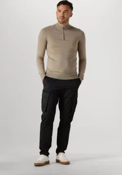 taupe pure path trui essential knitwear halfzip sweater