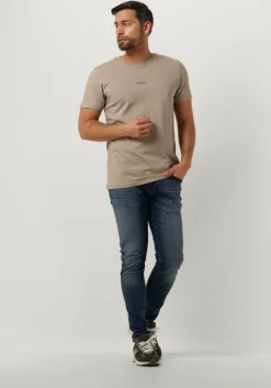 taupe pure path t-shirt essential logo t-shirt