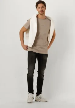 taupe pure path t-shirt essential logo t-shirt