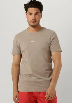taupe purewhite t-shirt pure logo tee