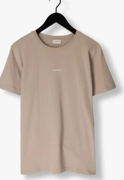 taupe purewhite t-shirt pure logo tee