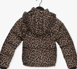 taupe raizzed gewatteerde jas lima allover