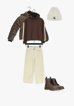 taupe raizzed gewatteerde jas lima allover