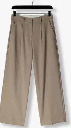 taupe second female pantalon carlane trousers