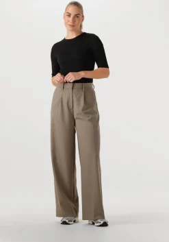 taupe second female pantalon carlane trousers