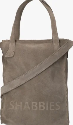 taupe shabbies schoudertas cara suede bag