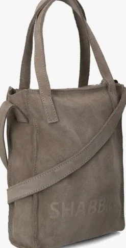 taupe shabbies schoudertas cara suede bag