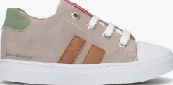 taupe shoesme lage sneakers sh23s004