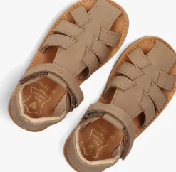 taupe shoesme platte sandalen cs24s017