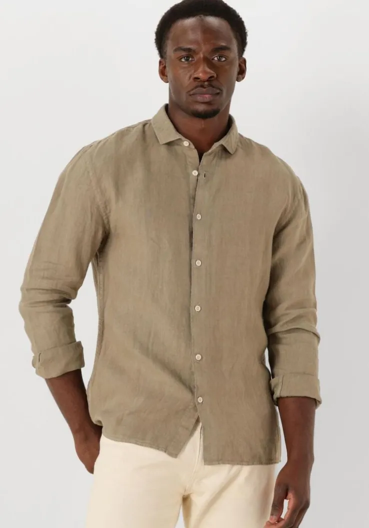taupe the goodpeople casual overhemd soho